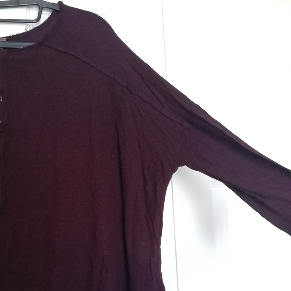 Free People Benedict Canyon purple henley long top - Picture 4 of 4